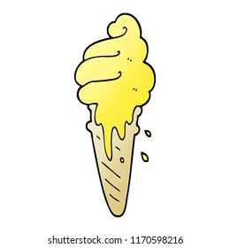 vector gradient illustration cartoon ice cream cone
