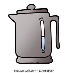 vector gradient illustration cartoon kettle
