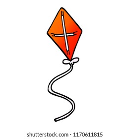 vector gradient illustration cartoon kite