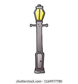 vector gradient illustration cartoon lamp post