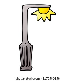 vector gradient illustration cartoon lamp post