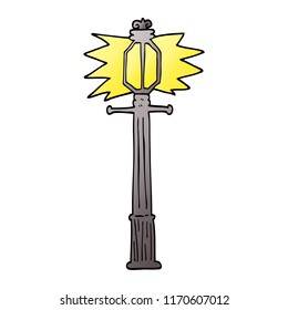 vector gradient illustration cartoon lamp post