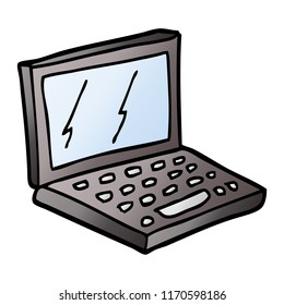 computadora portátil de dibujos animados de ilustraciones de gradiente vectorial
