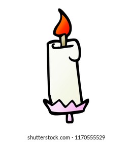 vector gradient illustration cartoon lit candle