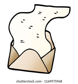 vector gradient illustration cartoon long letter