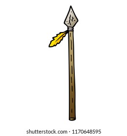 vector gradient illustration cartoon long spear