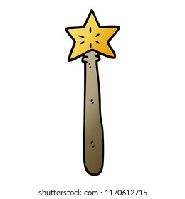 vector gradient illustration cartoon magician wand