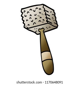 ilustración de gradiente vectorial caricatura martillo de carne