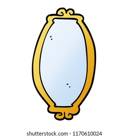 vector gradient illustration cartoon mirror