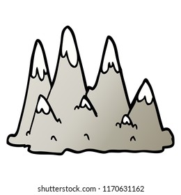 montañas de dibujos animados de ilustraciones de gradiente vectorial