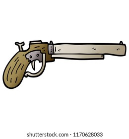 vector gradient illustration cartoon old pistol