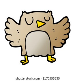 vector gradient illustration cartoon owl