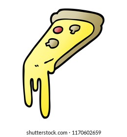 vetor gradiente ilustração desenho animado pizza fatia