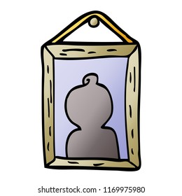 retrato de dibujos animados de ilustraciones de gradiente vectorial en la pared