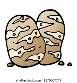 vector gradient illustration cartoon potatoes