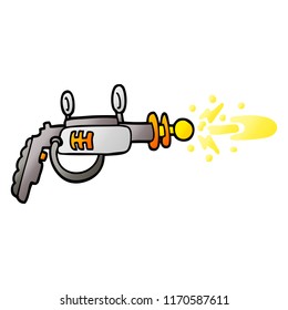 vector gradient illustration cartoon ray gun