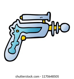 ilustração de gradiente de vetor desenho animado ray gun