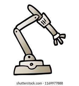 mano robot de dibujos animados de ilustración de gradiente vectorial