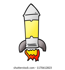 vector gradient illustration cartoon rocket