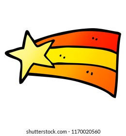 vector gradient illustration cartoon shooting star