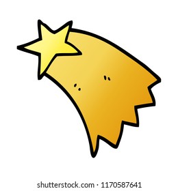 vector gradient illustration cartoon shooting star