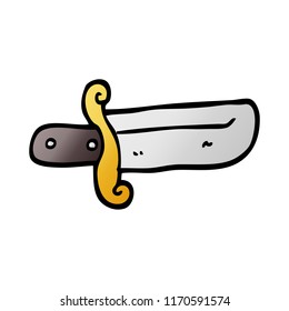 ilustración de gradiente vectorial cartografía daga pequeña