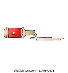 vector gradient illustration cartoon spilt bottle