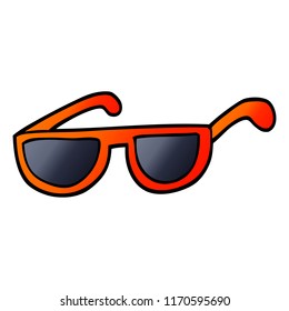 vector gradient illustration cartoon sunglasses