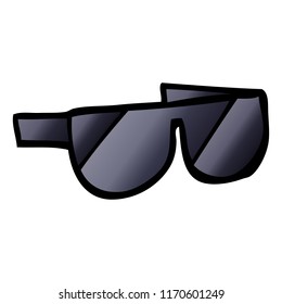 vector gradient illustration cartoon sunglasses