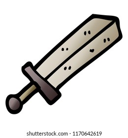 espada de dibujos animados de ilustraciones de gradiente vectorial