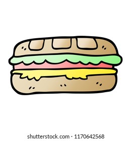 vector gradient illustration cartoon tasty sandwich