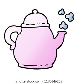 vector gradient illustration cartoon tea po