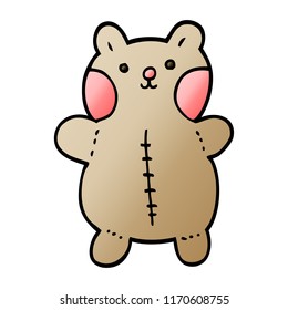 vector gradient illustration cartoon teddy bear