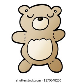 vector gradient illustration cartoon teddy bear