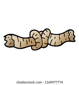 vector gradient illustration cartoon tied rope