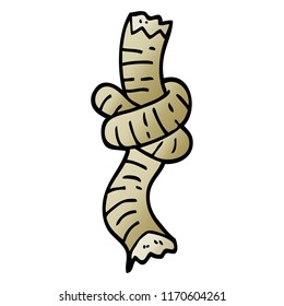 vector gradient illustration cartoon tied rope