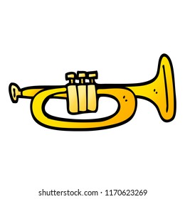 vector gradient illustration cartoon trumpet