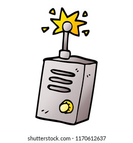 vector gradient illustration cartoon walkie talkie