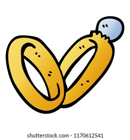 vector gradient illustration cartoon wedding rings
