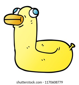 vector gradient illustration cartoon yellow ring duck