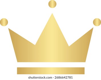 Vector gradient illustration of golden crown.
