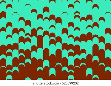 Vector Gradient Length Elements Pattern with rounded corner