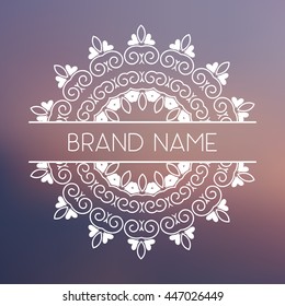 Vector gradient logo. Geometric mandala for business card, invitations. Decorative elements.