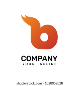 vector gradient logo letter B, suitable for business