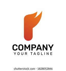 vector gradient logo letter I, suitable for business