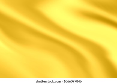 Vector gradient mesh golden illustration background. Realistic gold smooth silky vivid illustration. Empty space for text.