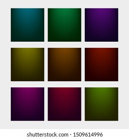Vector Gradient Mesh pallets set, Colorful Background illustration.
