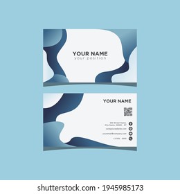 vector of gradient modern color business card business name 