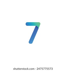 vector gradient number logo design