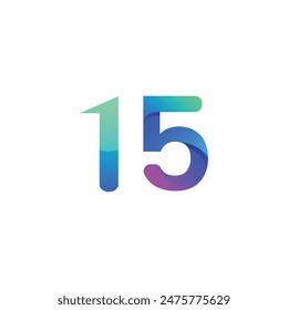 vector gradient number logo design